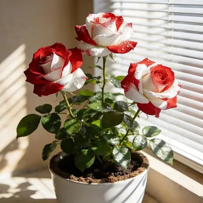 200 Pcs Rare Twin Red White Rose Seeds - Heirloom Non-GMO Flower Seeds for Captivating Garden Blooms - Includes Planting Instructions, Perfect for Spring and Fall Planting, Great Gardening Gift