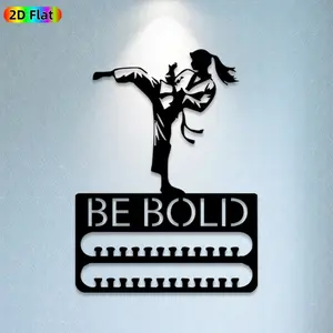 1pc Karate Figure Metal Wall Art, Dynamic Karate Statue Mural, Ideal Gift for New Year, Fathers Day, Martial Arts Enthusiasts, Rust-Resistant Metal Wall Decor Wall Sculptures, Perfect for Home Wall & Garden Fence, Unique Martial Arts Decor