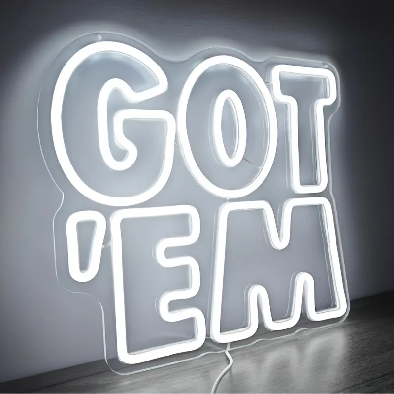 Serbasic Got'Em Neon Sign, LED Neon Sign For Sneaker Room, Shoe Store Sports Room, Living Room Bedroom Lighting Sign, Acrylic Night Light, Modern Mood Lighting