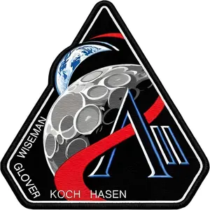 Artemis II Embroidery Patch, Triangular Space Mission Badge