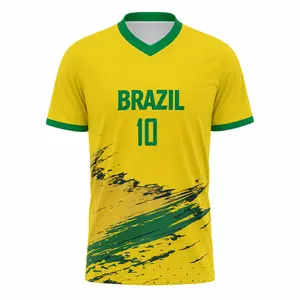 2026 Brazil-Style Jersey: Unisex Quick-Dry, Breathable Casual Top Fitness Training Top Soccer Game Day Shirt