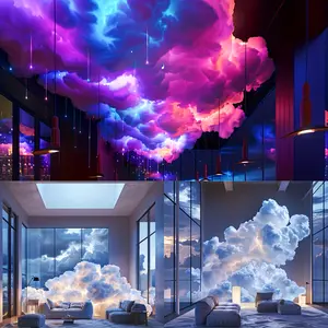 K-5m RGB Color Changing Light Strip, Thunder Cloud Light, Music Rhythm Light Changing, Remote Control, Bedroom, Esports Room- 32