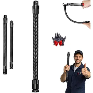 1/2-Inch Flexible Shaft Extension Bar, Specialty Mechanic Tools, Torque Socket-Ratchet Spanner-Electric Wrench Connecting Rod, Portable Hand Drive Tool for Automotive Repair
