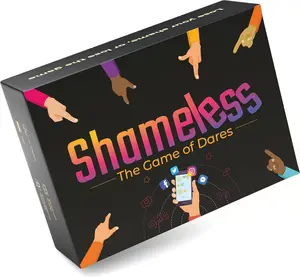 Shameless Party Card Game with Fun & Awkward Social Media & Real Life Dares for Teens & Adults Party Game Night - Group Board Game for Birthday & Bachelorette Party - Funny Family & Friends Game