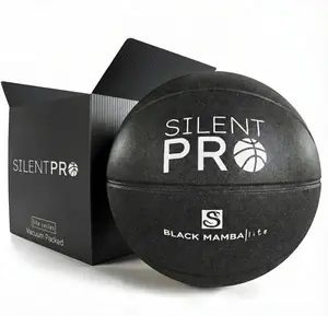 Basketball – Black Mamba – Size 7 (29.5") – Quiet Indoor Dribbling – Premium Foam Basketball, Exact Shape – Certified Child Safe – Soundless, Noiseless Indoor Play
