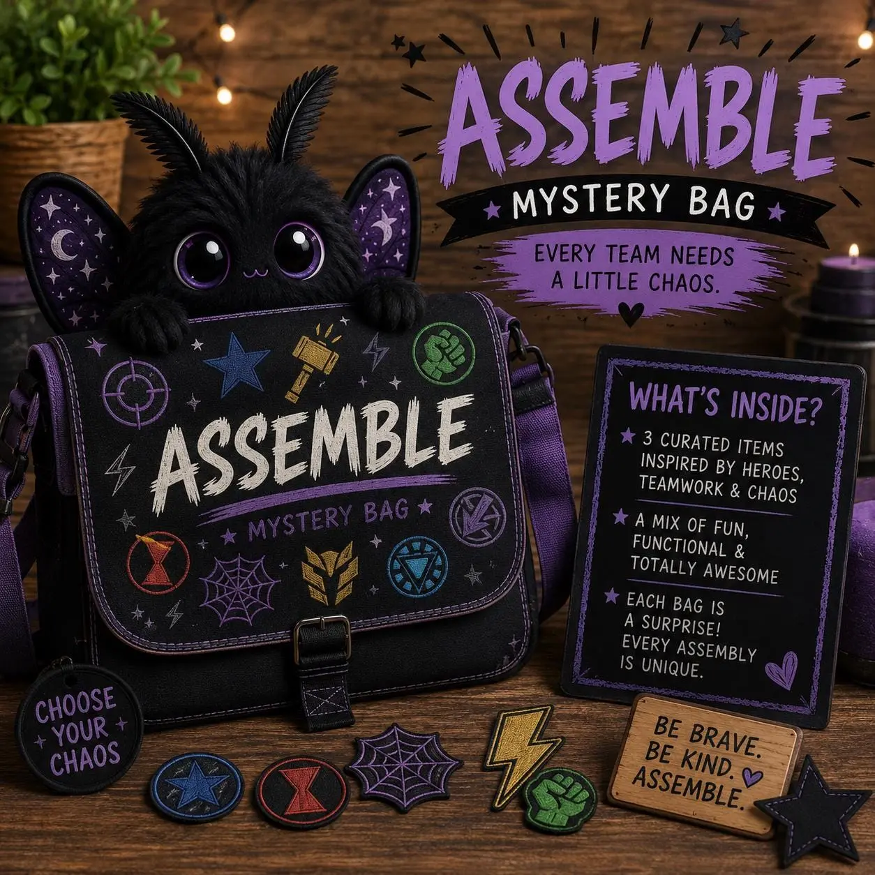 Assemble Mystery Bag | Hero-Inspired Gift | Teamwork & Adventure | Choose Your Chaos | Handmade Mystery Bundle | Fandom Inspired