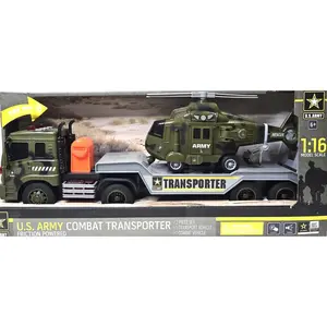 U.S Army Combat Transporter Light Sound Friction Powered Helicopter