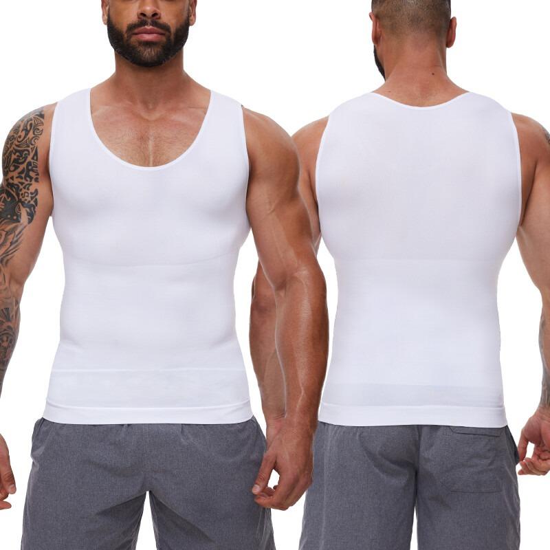 1/2/3/4 Pack Menswear Body Shaper Shapewear Moderate Compression Tank Top Underwear Vest Shirt Comfy Stretchy Lightweight Workout Fabric Breathable Sports Soft Fitness Casual Gym Stylish