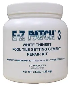 E-Z Patch EZP132 3 lbs White Thinset Pool Cement, Swimming Pools, Pool Accessories