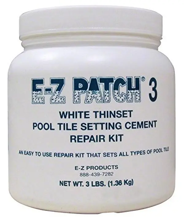 E-Z Patch EZP132 3 lbs White Thinset Pool Cement, Swimming Pools, Pool Accessories