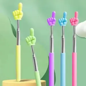 Expandable Teaching Pointer, Stainless Steel Finger Pen, Portable Whiteboard Pen, Easy Storage, Classroom Presentation Tool, Various Colors
