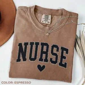 Comfort Colors Nurse T-Shirt, Leopard Nurse Shirt, RN T-Shirt, Nurse Tee, Nurse Graduation Gift, Nurse Week, Nurse Appreciation, New Nurse Gift - TrendWear USA