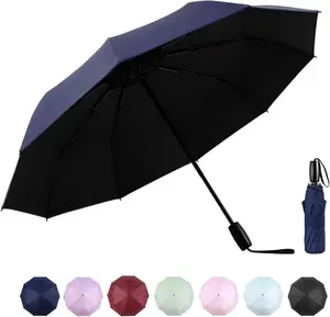 46" Travel Sun & rain Umbrella, Lightweight Windproof Umbrella, Portable Lightweight Compact Parasol with 95% UV Protection for women and men