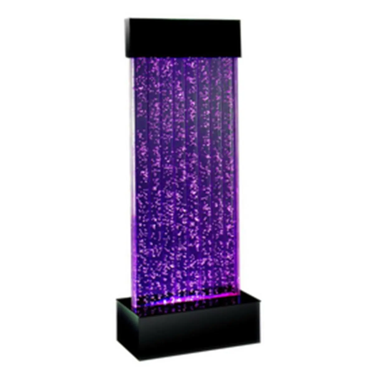 212 MAIN Midwest Tropical Wall-Mount Bubble Panel Fountain, 14x68x27in Durable Cell Cast Acrylic Garden Decor, Creates Lighting, Quiet Operation, Easy to Maintain, Interchangeable Color Filters for Home Improvement, Guest Entertainment
