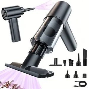 Car mounted high suction vacuum cleaner, 2-in-1 handheld vacuum cleaner, computer dust collector, portable air cleaner for sofas, seats, and home cleaning, USB Rechargeable Vacuum, the best Christmas gift