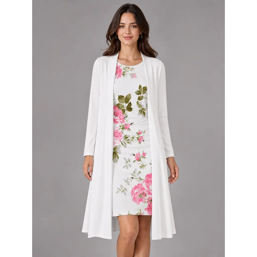 long white beach dresses Liliana Ruffle Long Sleeve Beach White Maxi Dress