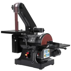 Professional Benchtop Belt and Disc Sander – 1x30 Inch Belt, 5 Inch Disc, 2.1A Motor, Powerful Industrial Grinder for Woodworking, Knife Sharpening, Metalworking – Includes 6x80 & 4x100 Grit Belts