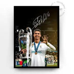 Cristiano Ronaldo 5 Champions League Poster Print Unframed
