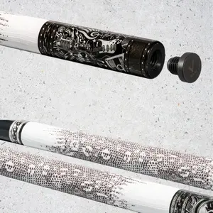 EVO REBEL POOL CUE - WHITE LEATHER WRAP
