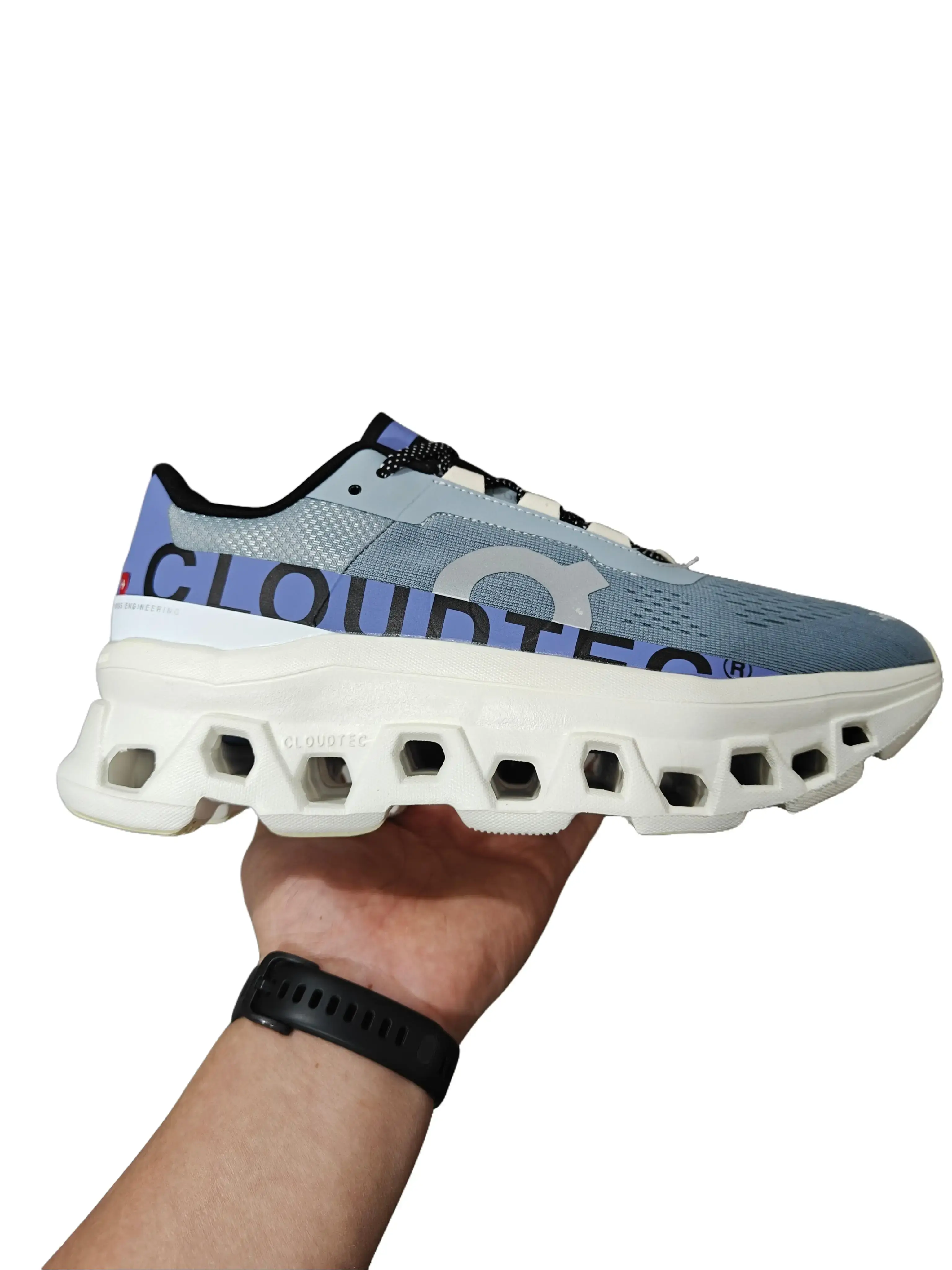Plus Size Knee Protection Hollow Cushion Shoes Dusty Blue Purple Thick Shock Absorb Mesh Anti Crack All Day Standing Work Sneakers