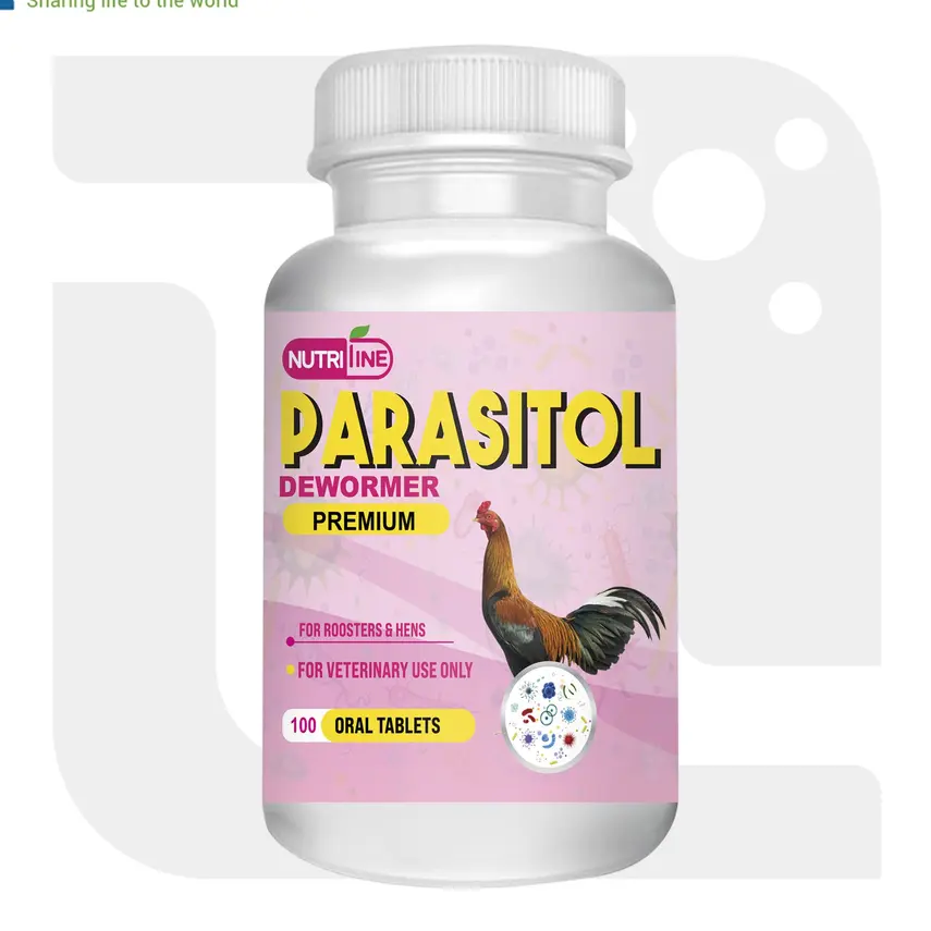 Parasitol Dewormer for Roosters Digestive Health Support Poultry Supplement Easy-to-Use Formula for Backyard Chickens 100 Tables