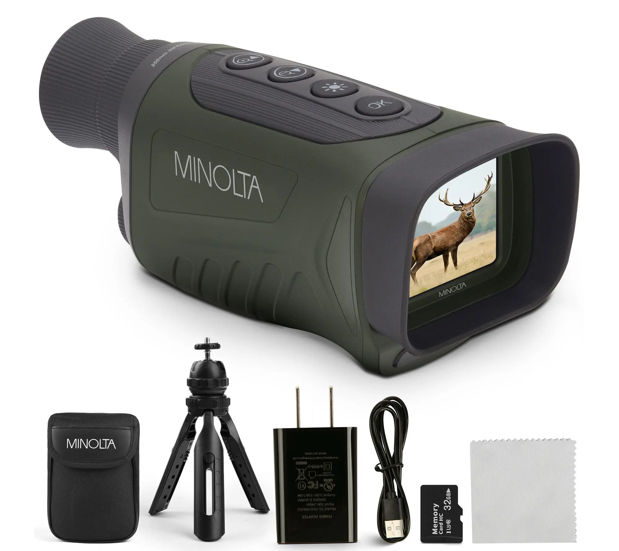 MINOLTA MNDM625 6x25 Digital Night Vision Monocular 4K Camera