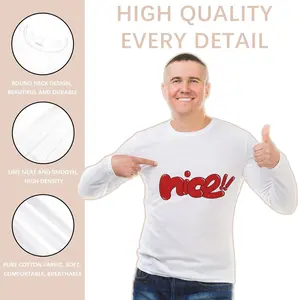 5 Pack Long Sleeve Polyester Adult Tshirts for Sublimation White Blank