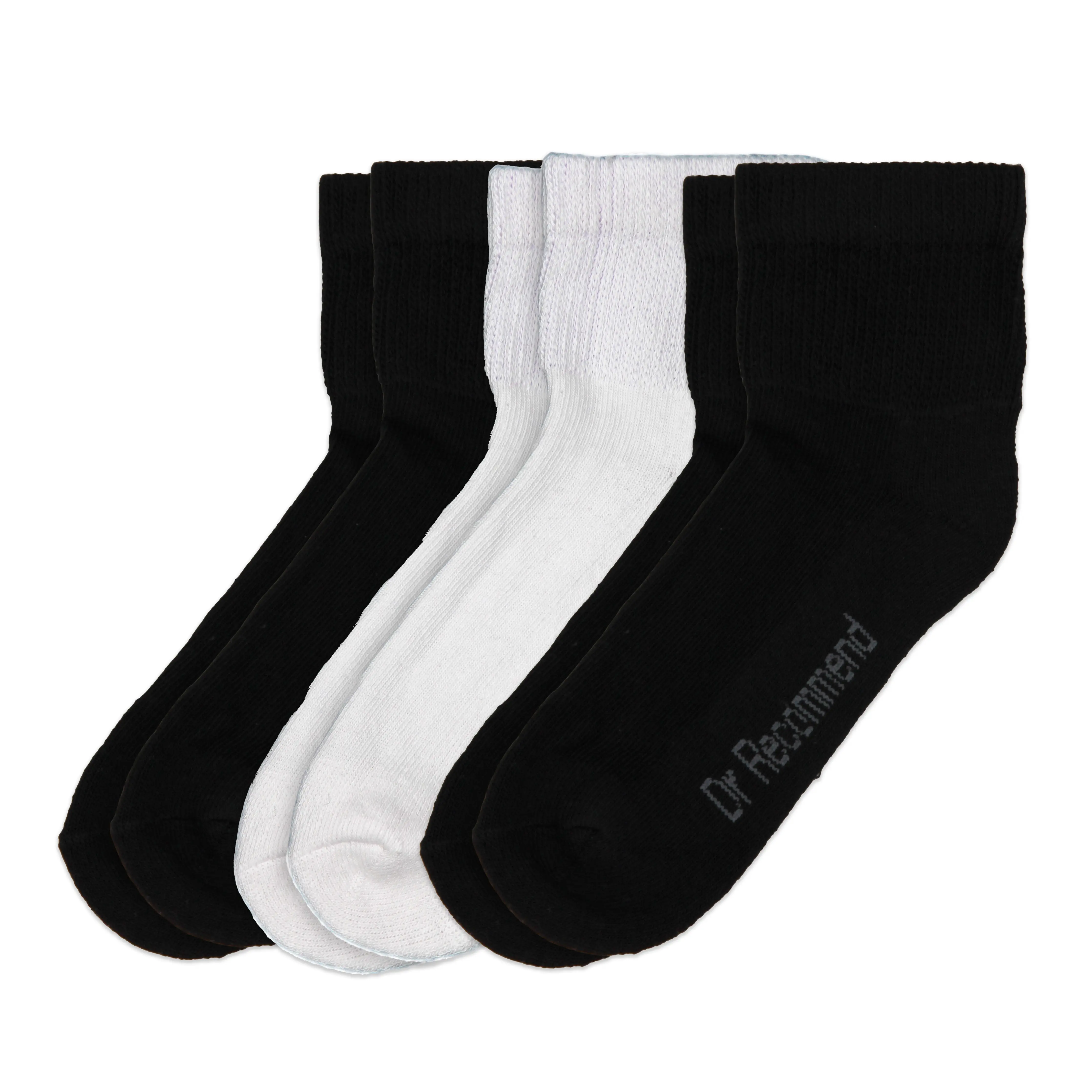 3-Pack Ladies Quarter Diabetic Socks