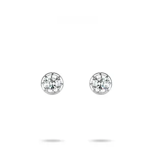VAMERAY #6501 4 Carat In Each Round Brilliant 8-Prong Solitaire Stud Earrings