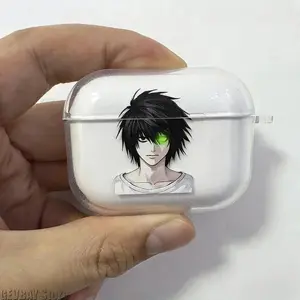 Anime L-Lawliet Transparent Case for Airpods Pro 3 2 1  4 Cute Cartoon Japanese for Airpod Cases TPU Earphone Cover