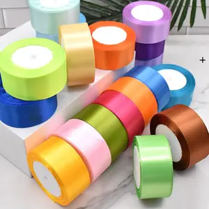 4cm Satin Ribbon, 8 Rolls of 200 Yards for Christmas Gift Wrapping, Bow Making, Flower Arrangements and Party Decor