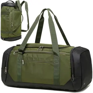 Travel Duffle Bag for men Medium Sports Gym Bag with Wet Pocket & Shoes Compartment Weekender Overnight Backpack for Traveling Duffel Bag Backpack for Women,