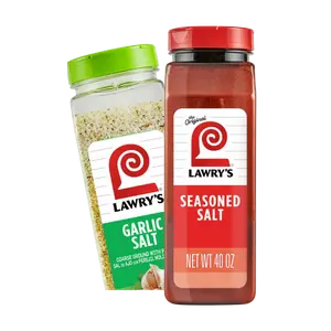 Lawry's Classic Duo - Seasoned Salt & Garlic Salt 2-Pack | Big Flavor, Big Value | Ideal for Costco Spices & Bulk Kitchen Seasoning | 40 oz & 33 oz