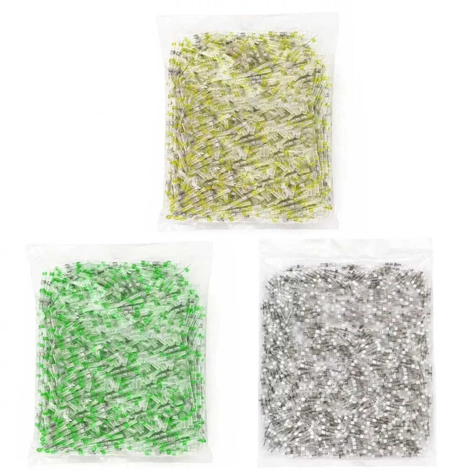 50× Green Heat Shrink Butt Wire Connectors Terminals, 18-16 AWG, 0.25-0.34mm², -55°C to 125°C, Solder Sleeve Seal for Aerospace Wiring