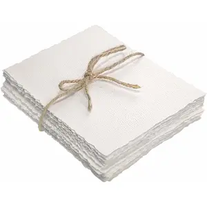 Vellumasx 50 Sheets Textured Paper 4 x 6 inch, Cold Press Watercolor Paper 140lb/300 GSM, Handmade Sheet for Watercolors,Cards,Crafts,Wedding Invitations