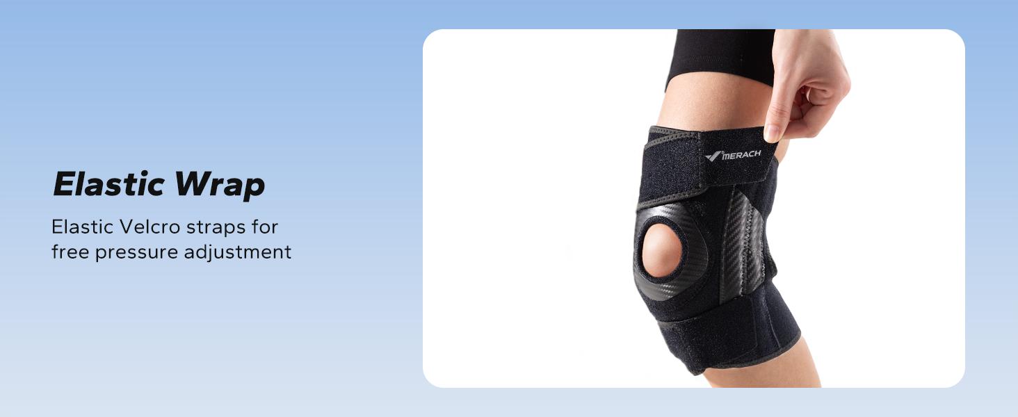 MERACH Patellar Knee Brace for Knee Pain Adjustable Patellar Tendon Stabilization Strap forJumper Knee Basketball Running Hiking Squats