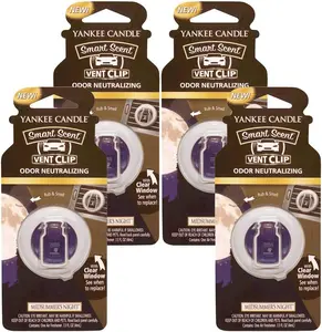 Yankee Candle Car Freshener SmartScent Vent Clips, Pack (Midsummer's Night)