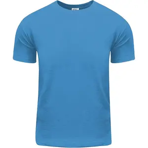 Shaka Wear Men's Active Comfort Cotton Short Sleeve Crew Neck T-Shirt - Sky Blue - Small