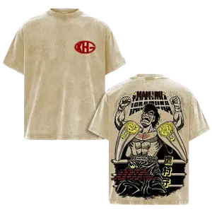 Mamoru Takamura Hajime no Ippo T-Shirt - Iconic Takamura Wings Pose Graphic Oversized Vintage Tee, KBG Anime Boxing Merch, Washed Black Cotton Unisex Streetwear
