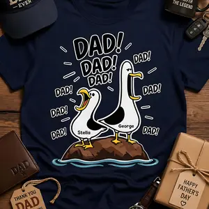 Funny Seagull Dad Dad Dad Shirt 2026 Father’s Day Gift for Dad Beach Meme T-Shirt for Men