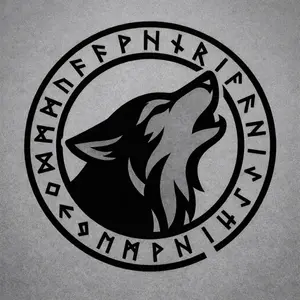 Howling Wolf Rune Vinyl Decal | Viking Norse Sticker