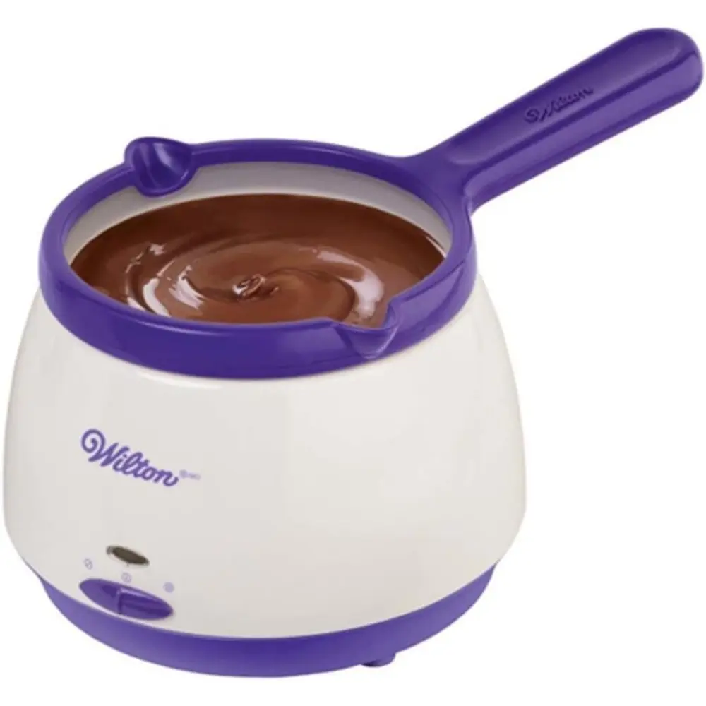 2.5-Cup Silicone-Plastic Candy-Making Cookware Melting Pot - 2 Temps, Removable Insert, Mess-Free Pouring Design, Cool-to-Touch Heating Base, Ideal for Dipping Strawberries, Drizzling, Packaging May Vary