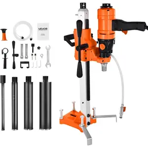VEVOR Diamond Core Drilling Machine, 0.8-8 in Drilling Diameter, Stand-Mount Dry and Wet Concrete Core Drill Rig with 8 Drill Bits, 800 RPM Speed, UNC1 1/4-7 Thread, 3000W, LightweightVEVOR Super Brand Day