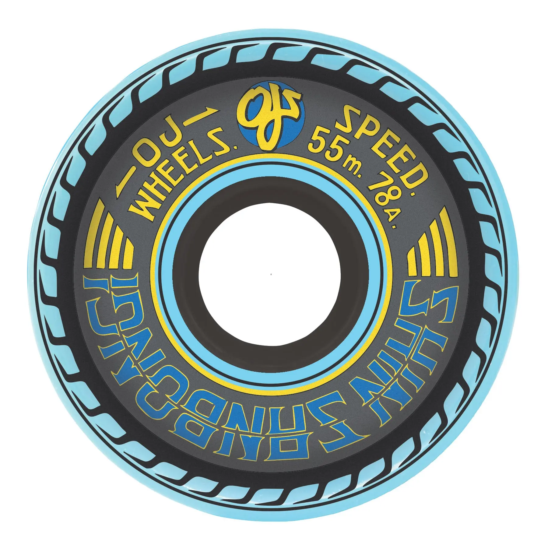 55mm Small Urethane OJ Shin Sanbongi Mini Super Juice 78a Skateboard Wheels, Artwork Print Single-Wheel Skateboard Parts, Rubber Wheel Skateboard Parts