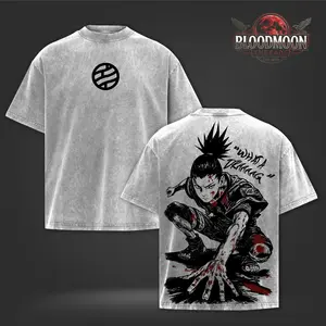 Shikamaru Nara - NRT Anime Double Printed Vintage Washed Unisex Oversize Anime Manga Washed Heavyweight Cotton T-shirt, gifts For Anime Fan, Anime Lover