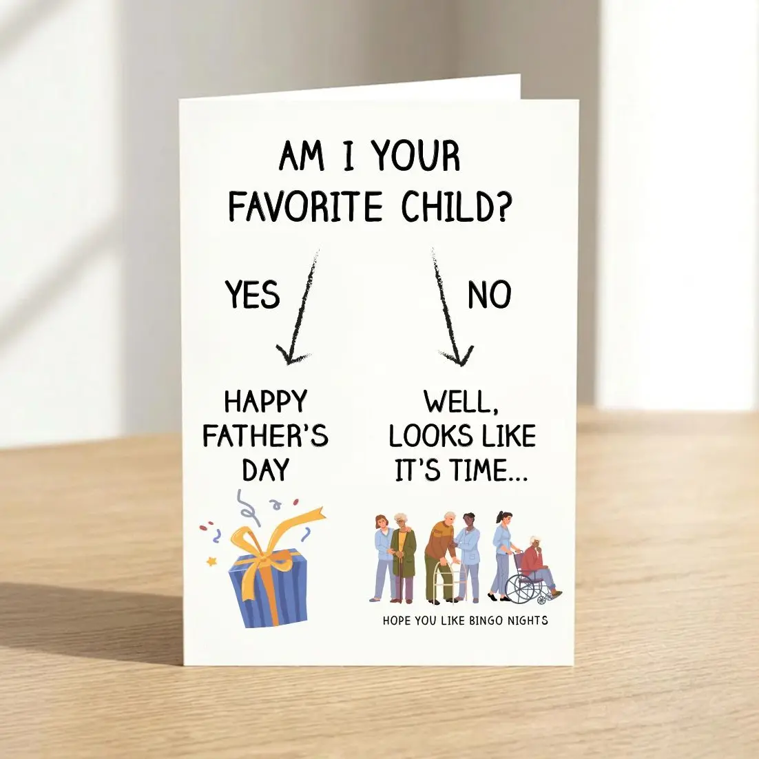 Funny Fathers Day Card for Dad GIFT - Gag Gift Card, Blank Inside, Ready to Gift Humorous Fathers Day Card for Dad, Funny Greeting Card, Blank Inside with Envelope Funny Card for Dad, Fathers Day Greeting Card, Blank Inside Father's Day Parents joke, Fath