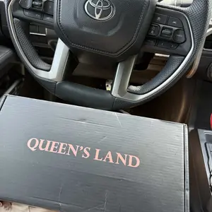 Queen's Land Sparkly Universal Steering Wheel Cover with Crystal Rhinestones Diamond Bling Car Decor Gift for Girls Women Red Pink Purple Black Car Accessories for Truck SUV