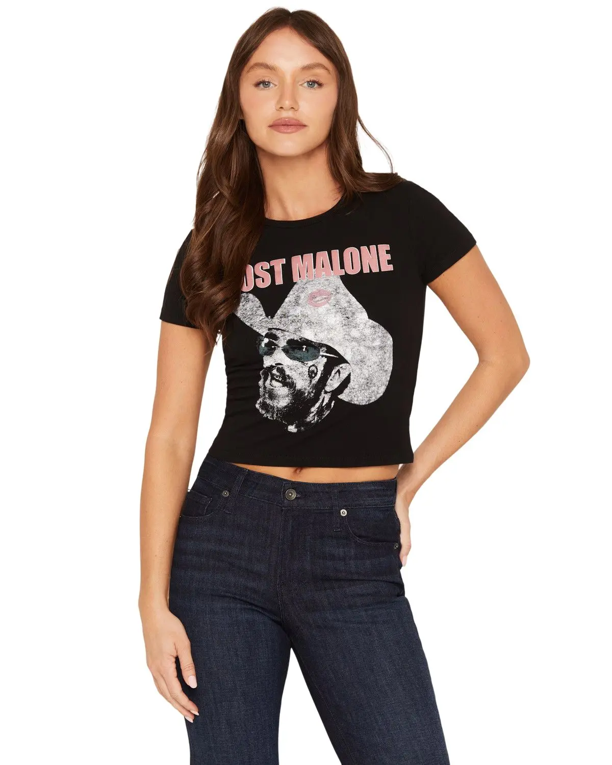 Post Malone Women's Women'S Face Short Sleeve Graphic  Tee - 36881102