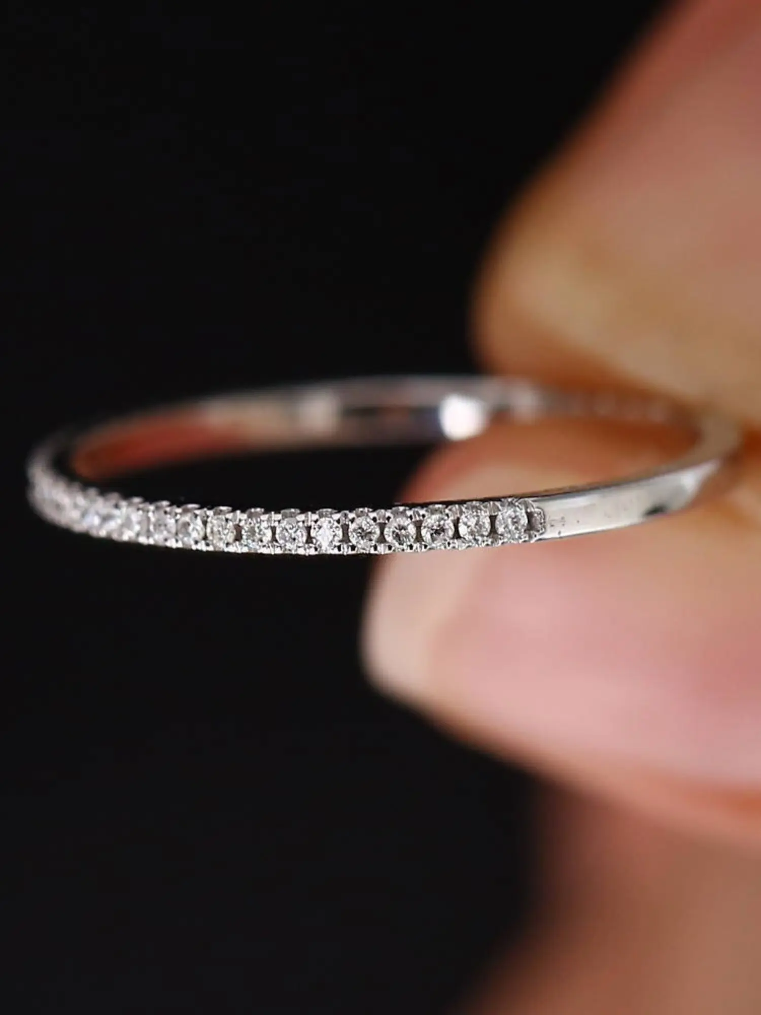 Women's 925 Sterling Silver Cz Simulated Diamond Stackable Ring, Elegant Jewelry Accessory for Everyday Wear, Artificial Zircon Rings