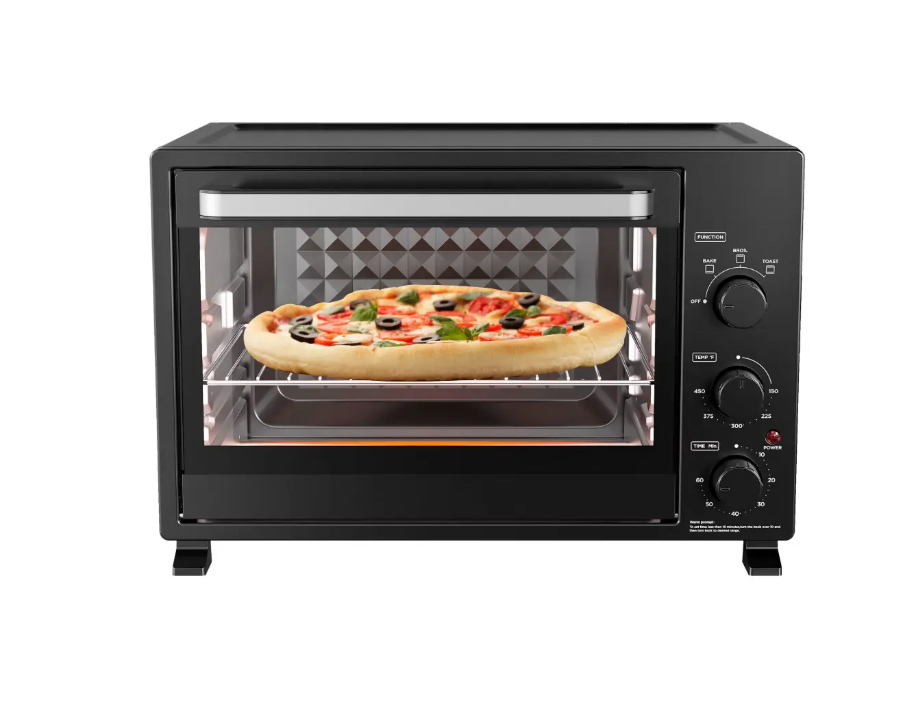 XL Toaster Oven, 34QT, 6-Slice Family Size, Black, 1500W, New
